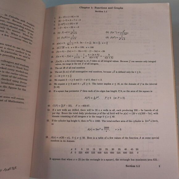 Calculus And Analytic Geometry Student Solution Manual 4th Ed 1994 PB - Picture 8 of 10